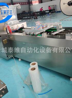 鳕鱼块带鱼段拉伸膜自动真空包装机金枪鱼鳗鱼密封保鲜封口机