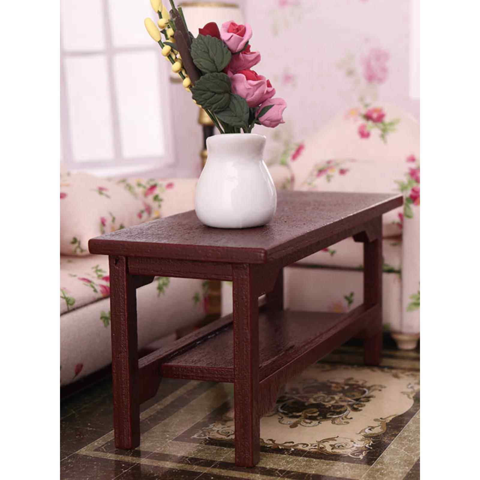 微缩食玩覆古茶几迷你模型桌子台dollhouse袖珍12分ob11家具场景