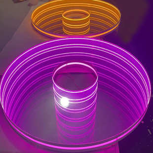 LED霓虹灯发光字深渊镜千层镜 3D无限镜面隧道延伸镜景观立体字