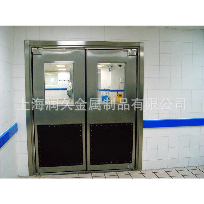 厂家大量应04AYQ不锈自由双开门向 厨房不锈钢防撞钢门自由防供撞