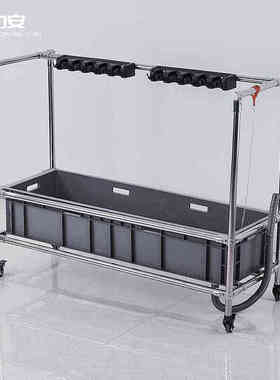 庄太太黑色复合管5挂6钩不锈钢移动拖把水池落地式拖布墩布扫