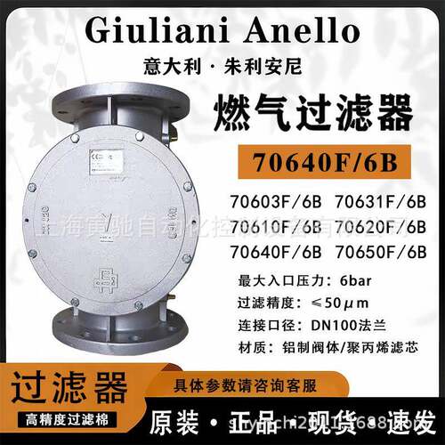 70640F/6B朱利安尼燃气过滤器过滤棉70650F/6B工业气体管道过滤器