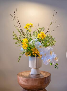 海虹景品假花彷真花摆设湿感蝴蝶兰餐桌玄关花艺客厅适合摆放的花