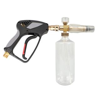 新款雪崩泡沫壶黄铜A滤芯磨砂透明P洗壶身家用 高压车水499枪泡沫