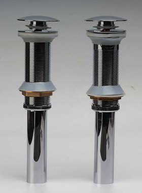 石头盆水泥板洗脸加厚台上盆加长下水器加高螺丝螺纹弹跳落排水器