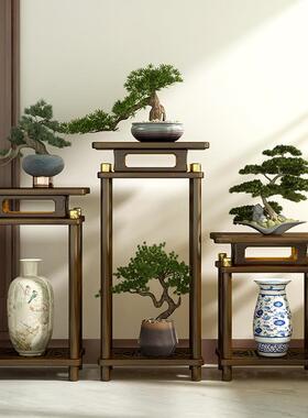 新古中式花架大厅用阳台置物架客厅花架子花盆架地002仿家用落花