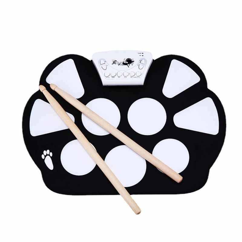 英文KONIX手卷架子鼓W758便携式初学者入门儿童打击乐器批发