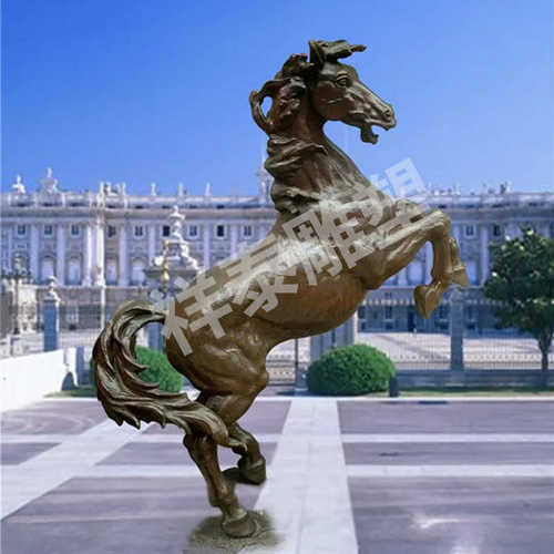 户外蹄抬园林景观大小马铸铜仿真祥云奔马马厂塑铜雕大型家马马