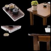 L7楠竹炕桌家用实木简约现代茶几小桌子阳台飘窗榻榻米茶台炕几书