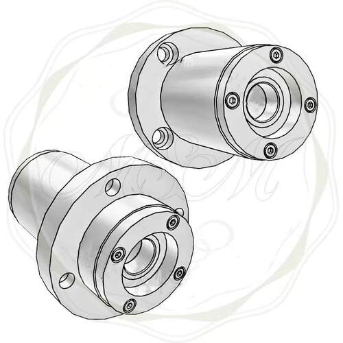 BJB02双轴承座组件外圈固定嵌入引导式法兰型BJB01GBGYGBGYB