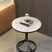 轻岩奢板边几小茶几大发理石客沙角几简985厅约可移动阳台小圆桌