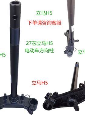 27芯立马H5电动车前叉配件原装配套方向柱，下单请咨询拍图
