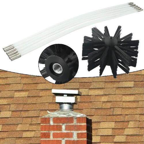 Chimney Pipe Inner Wall Cleaning Brush, Flexible Electric