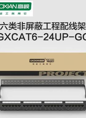 GAOXIAN高岘六类网络24口配线架GXCAT6-24UP-GC过福禄克测试理线