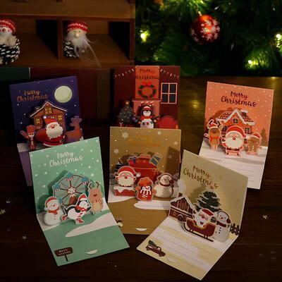 cute cute christmas card贺卡圣诞节立体祝福gift message cards