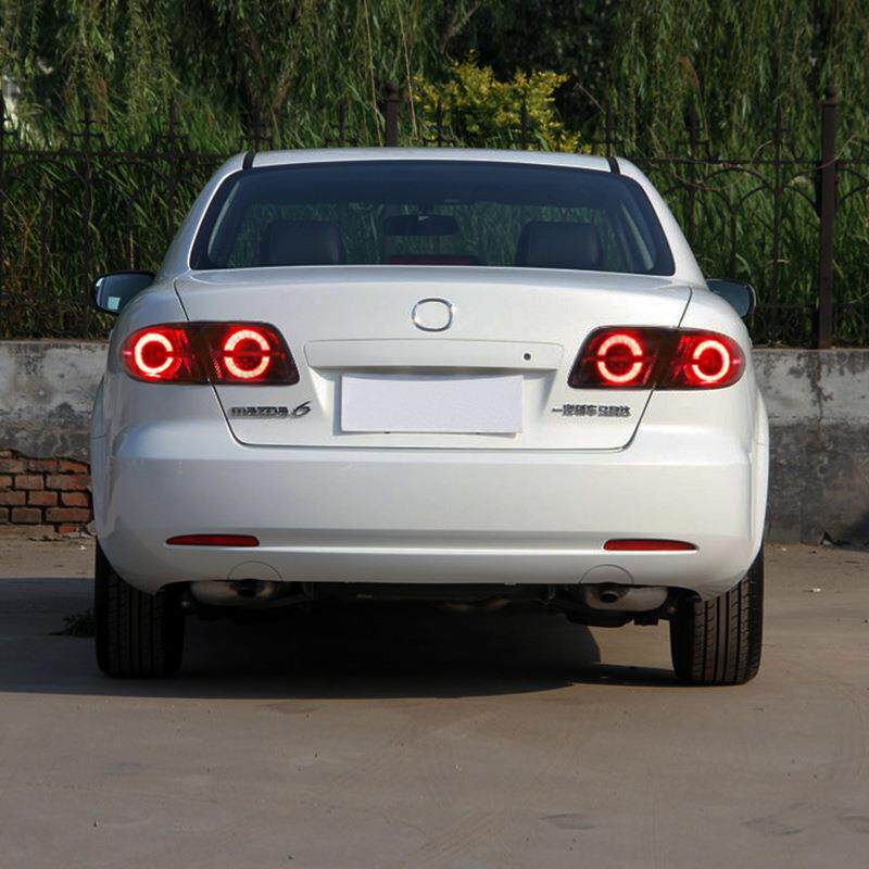 适用03-15款马自达6尾灯总成马6改装LED光导带扫描行车灯LED流光