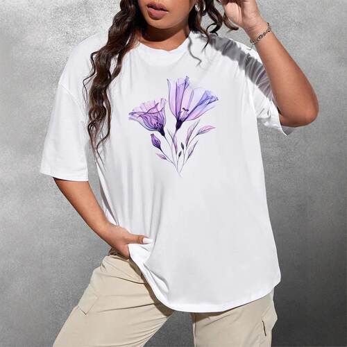 Flower printed shirt for women 花卉印恤女