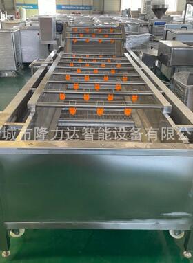 果蔬气泡清洗机 水果蔬菜清洗设备 全自动大型商用连续辣 椒清洗