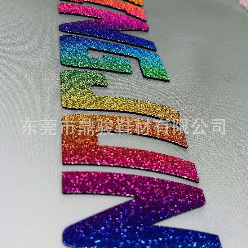 反光闪粉 彩底厚板发泡刻字膜 立体发泡热贴刻字膜 厂家直销