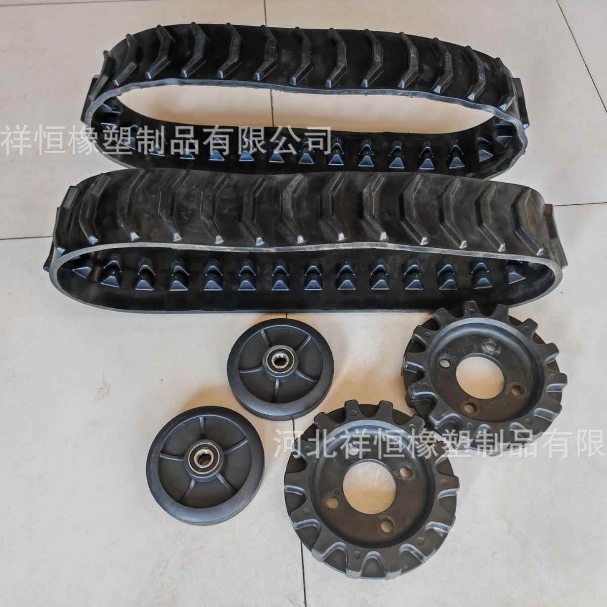 厂家生产沙滩车履带割草机橡胶履带农用收葱机履带收葱机履带