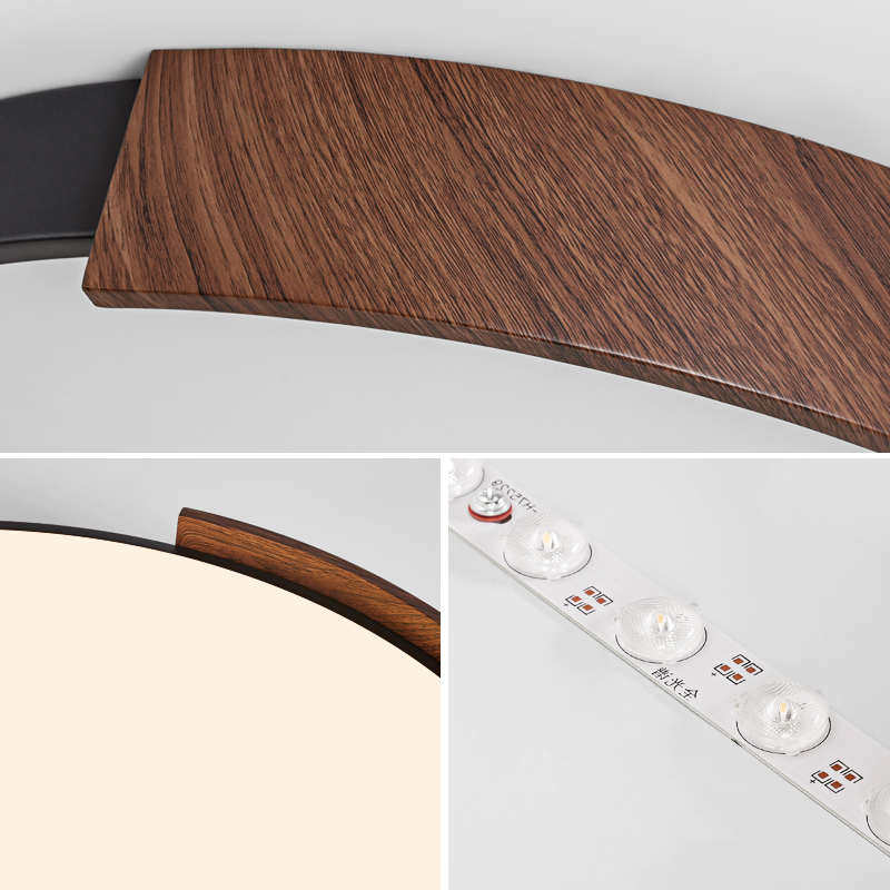 意式护眼书房灯极简圆形卧室吸顶灯胡桃木纹现代简约主卧灯房间灯,家装灯饰光源,智能吸顶灯,淘宝优惠券,粉丝福利购,淘宝优惠卷