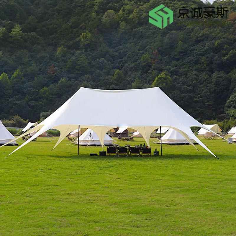 万八山莲OLA花天防幕户外云顶巨型爪穹顶超重大型露营地雨防晒天