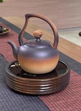 岳恒墨上君子电陶炉煮茶炉老岩泥茶艺炉陶壶煮茶超薄迷你陶炉电炉