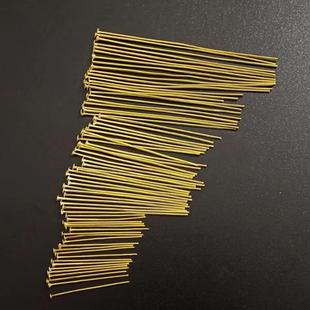 水晶灯饰配件球针挂水晶球全铜大头针吊灯配件金色银色挂钩包邮