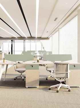 职员办办公桌椅组简约现代SYRD-342公室挡屏风员板工位双4合四6人