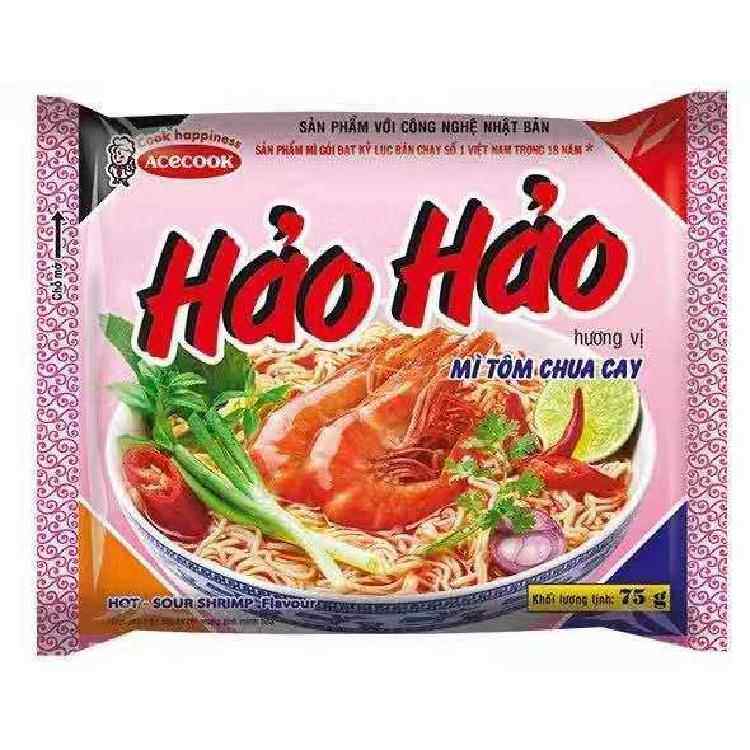 现货包邮 越南特色风味 HaoHao 方便速食 好好虾酸辣泡面风味小吃