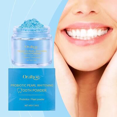 ORALHOE Probiotic Tooth Powder Gentle Gum Care and Teeth Cle