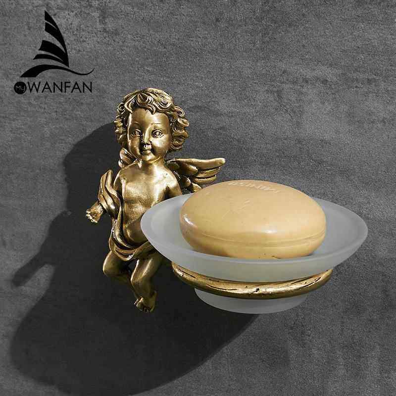 复古天使肥皂盒卫生间皂碟架子浴室香皂置物架架墙上壁挂家用架