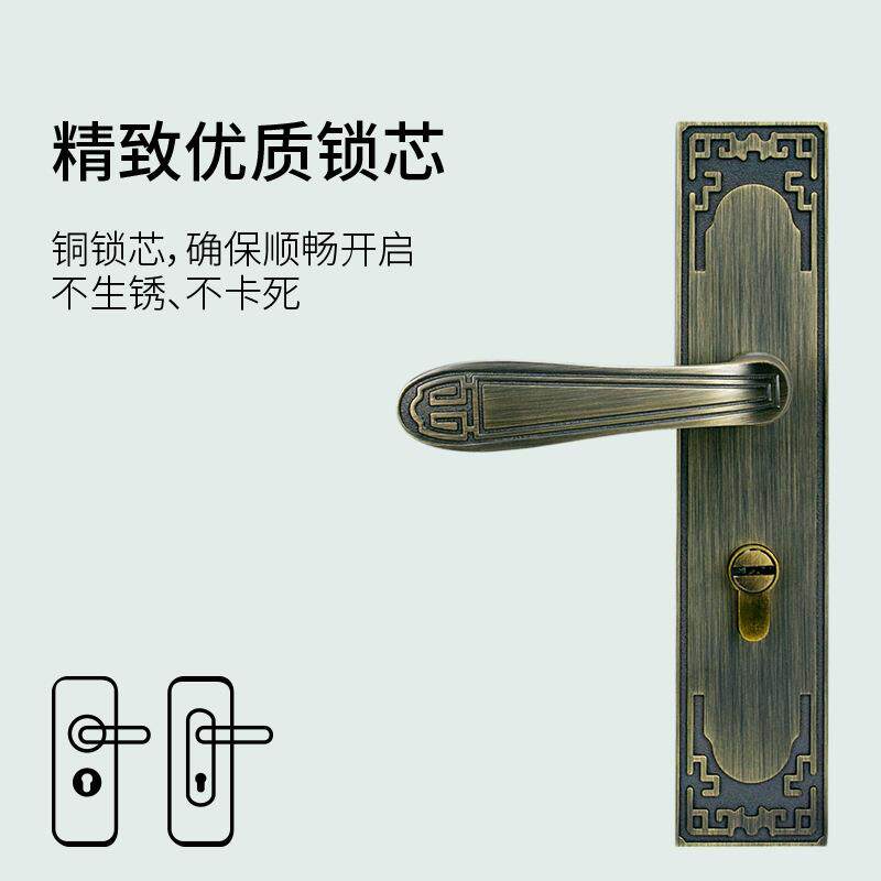【厂家】欧式门锁办公室房间门家具锁锌合金花纹古铜执手门锁