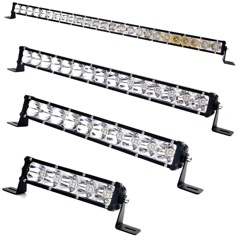 汽车Led灯条聚光灯12V 24V卡车单排高亮度明亮越野车车顶改装前保