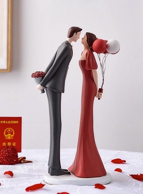 轻奢小众高级情侣摆件新婚结婚礼物送新人闺蜜高档实用婚房装饰品