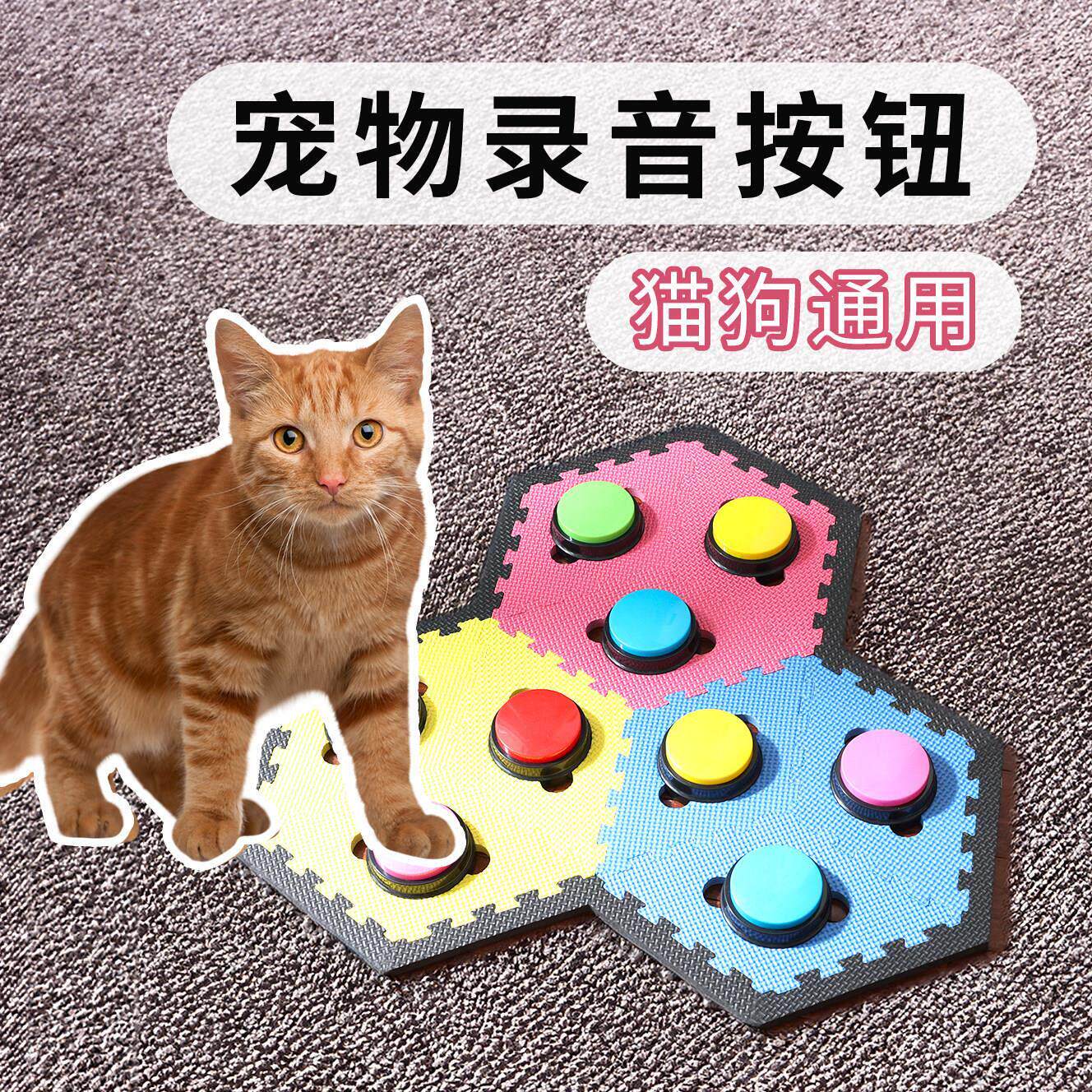 宠物交流按钮小号款猫咪录音说话狗狗发声按键动物对话训练按铃器
