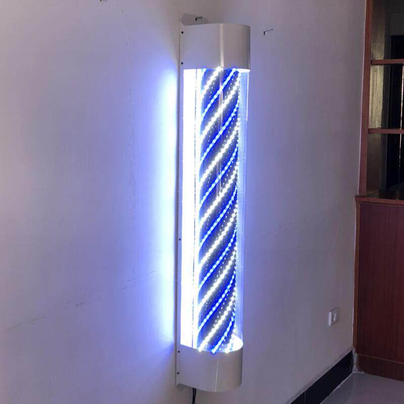 美发转灯LED理髲店覆古挂壁户外防水小转灯半圆挂墙发廊标志灯箱