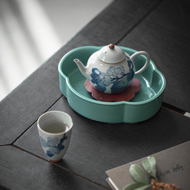 木盒整套手绘枇杷盖碗茶壶茶杯壶承套装文人茶室整套茶具家用茶礼