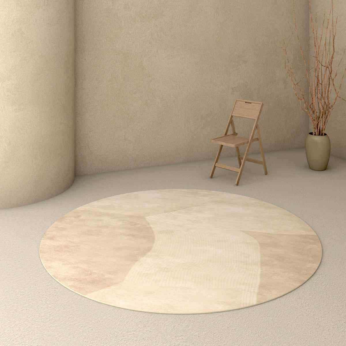 E3现X代客厅卧室圆形地毯简约I试梳妆台茶几沙发FUK简约垫衣间