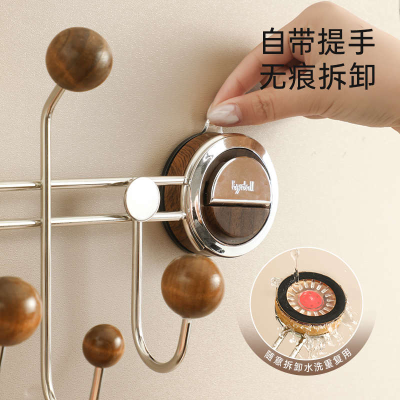 吸盘门后挂钩免打孔强力承重挂衣架入户门收纳壁挂置物架卧室排钩