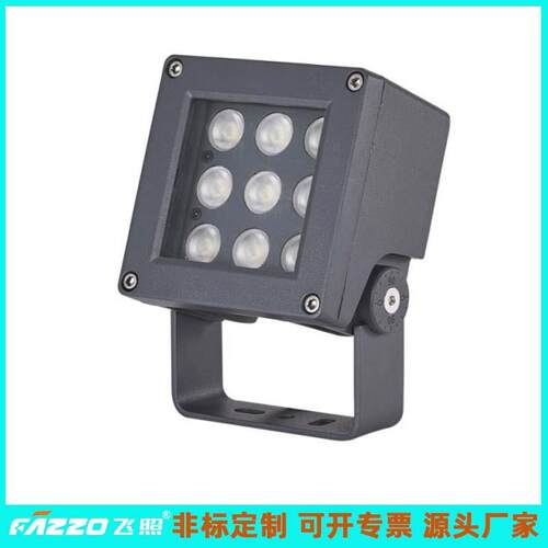 高光效RGBL投光灯12W18W24W彩光DMX暖白黄光楼宇园林文旅景观灯光