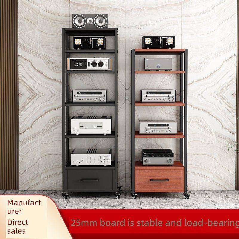 堡讯移动带抽屉多层功放机架胆机支架CD机柜家庭影院HIFI拉车盖布