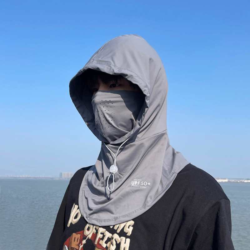 紫外线骑行防晒面罩一体遮阳面罩