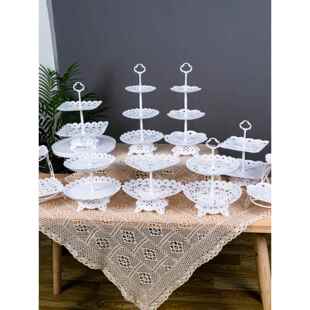 甜品台摆件一次性展示架套装糕点水果杯生日冷餐会摆台蛋糕架布置