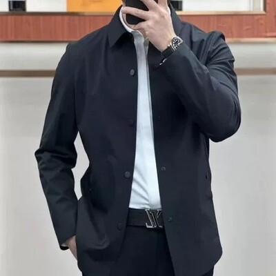 公务干部外套男2026春秋季新款高端轻奢商务休闲男士领导行政夹克