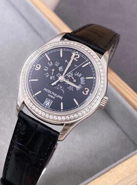 【98新】39mm百达翡丽复杂功能时计白金原钻自动机械男表正品5147