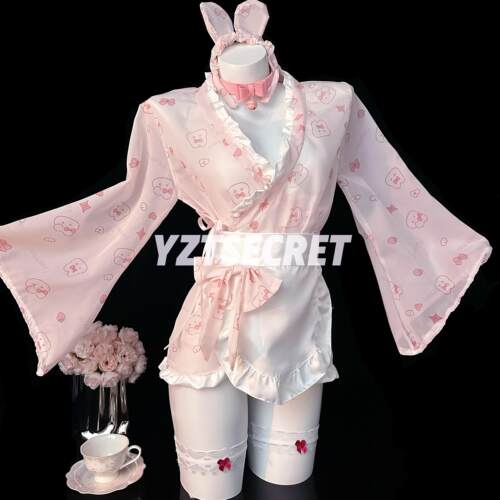 一只桃「兔兔奶糖」性感睡裙日式和服cos制服内衣女纯欲qqny