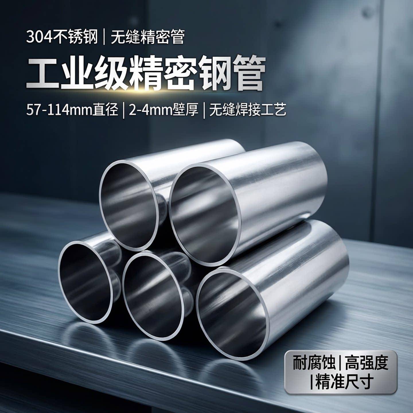 304不锈钢无缝管精密钢管57 60 63 67 70 76 80-114 壁厚2-4毫米