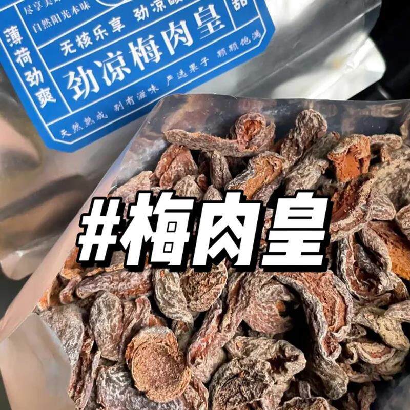 劲凉梅肉皇九制酸甜话梅子无核梅肉怀旧潮汕风味特产蜜饯果脯果干