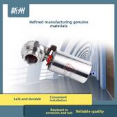 30新州气4不锈钢气动执快装 蝶阀卫生级快接卡盘蝶阀机垂直单动动